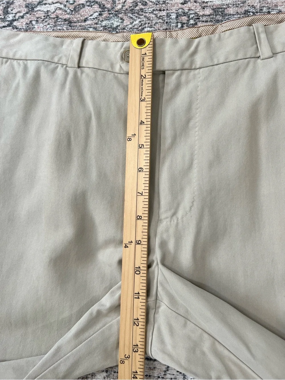 Tommy Bahama Silk Blend Mens Tan Dress Pants 38x32 Flat Front